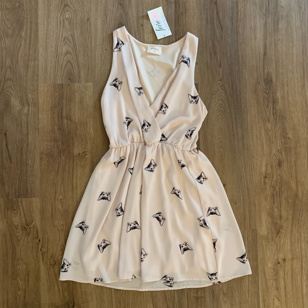 Cat print dress. NWT